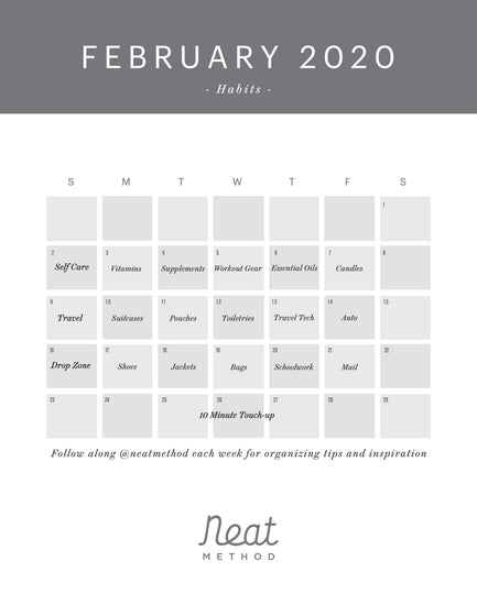 February Organizing Calendar