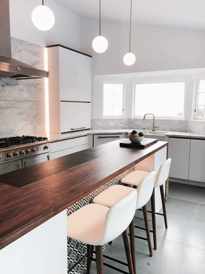 Space Lift: Black, White & Wood Kitchen