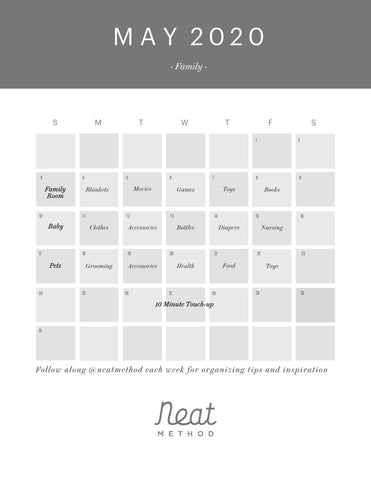 May Organizing Calendar